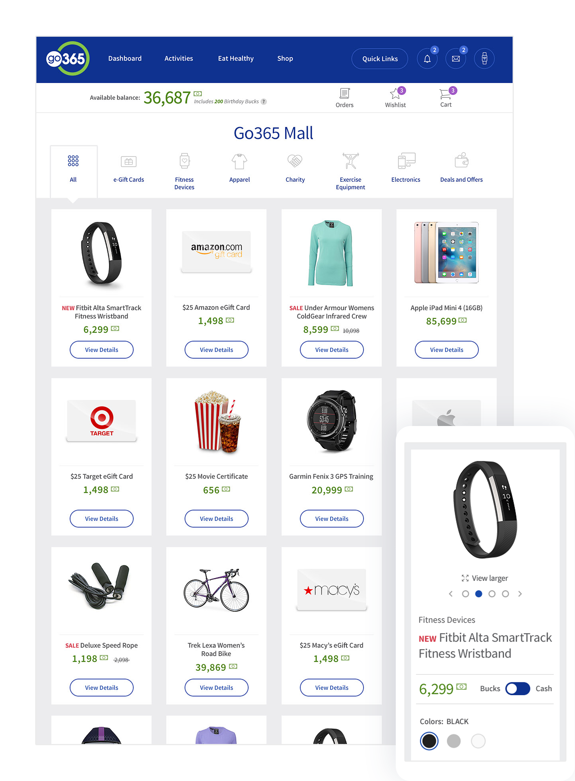 Humana Go365 UI Product Design Derek Luciani